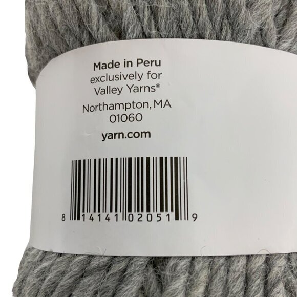 Valley Yarns Berkshire Bulky Yarn Light Gray Heather No 41 Wool & Alpaca 108 yds - Picture 3 of 5